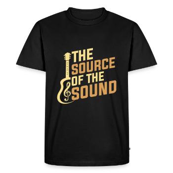 The source of sound - Men's Premium Organic T-Shirt - black - Front - Nico (187cm)
