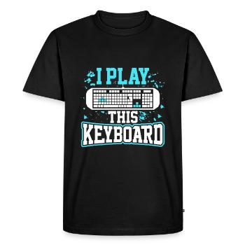 I'm playing this keyboard - Men's Premium Organic T-Shirt - black - Front - Nico (187cm)