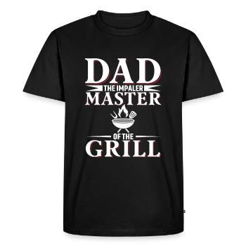 Papa the Impaler - Master of the Grill - Men's Premium Organic T-Shirt - black - Front - Nico (187cm)