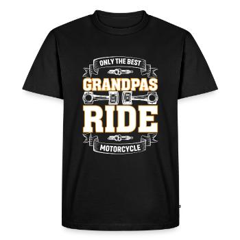 Seuls les meilleurs grands-pères font de la moto - T-shirt Premium bio Homme - noir - Devant - Nico (187cm)