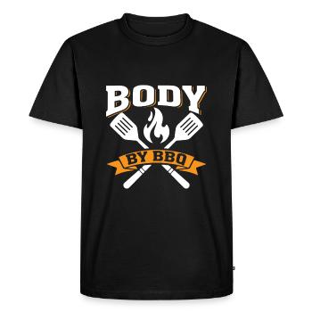 Body of BBQ - Men's Premium Organic T-Shirt - black - Front - Nico (187cm)