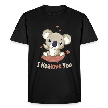 Australie Australie Jour de l’Australie Australian Koala Love - T-shirt Premium bio Homme - noir - Devant - Nico (187cm)