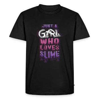 Girl Love Slime Lover Colorful Slime Crafts - Men's Premium Organic T-Shirt - black - Front - Nico (187cm)