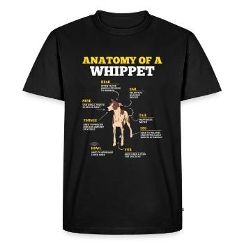 Définition Animal Pet Anatomy Of Whippet Dog - T-shirt Premium bio Homme - noir - Devant - Nico (187cm)