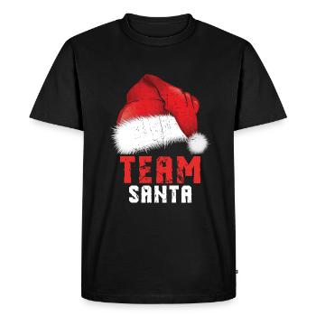 Décembre 2021 Équipe d’hiver Père Noël - T-shirt Premium bio Homme - noir - Devant - Nico (187cm)