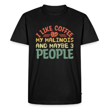 Chien de compagnie berger comme café malinois belge - T-shirt Premium bio Homme - noir - Devant - Nico (187cm)