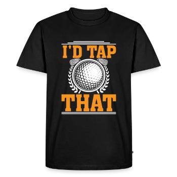 Je battrais ça - T-shirt Premium bio Homme - noir - Devant - Nico (187cm)