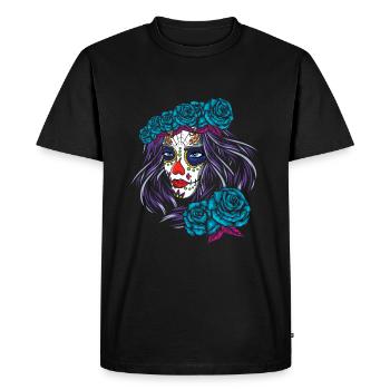 La Calavera Mexico Catrina Muertos Day Of Dead - Men's Premium Organic T-Shirt - black - Front - Nico (187cm)