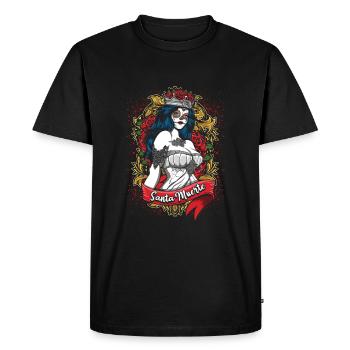 La Catrina Mexique Muertos Jour des morts Santa Muerte - T-shirt Premium bio Homme - noir - Devant - Nico (187cm)