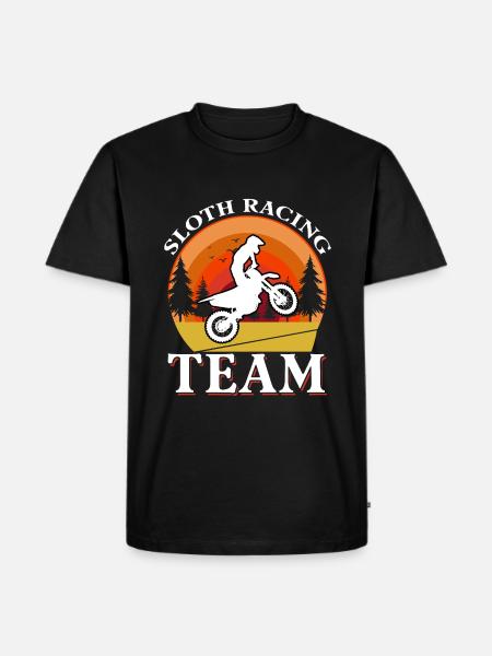 Sloth Racing Team - Men's Premium Organic T-Shirt - black