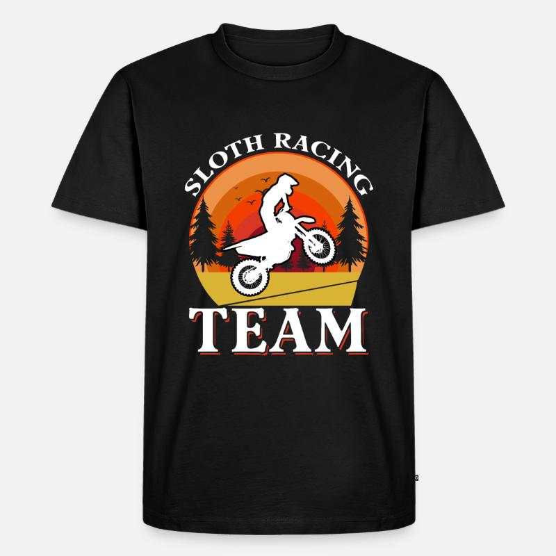 Sloth Racing Team - Men's Premium Organic T-Shirt - black
