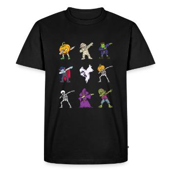 Dabbing Halloween Personnages paresseux effrayant Halloween - T-shirt Premium bio Homme - noir - Devant - Nico (187cm)
