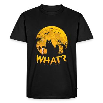 Quel chat effrayant effrayant Halloween - T-shirt Premium bio Homme - noir - Devant - Nico (187cm)