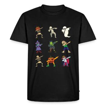 Dabbing Halloween Monstres Paresseux effrayant Halloween - T-shirt Premium bio Homme - noir - Devant - Nico (187cm)