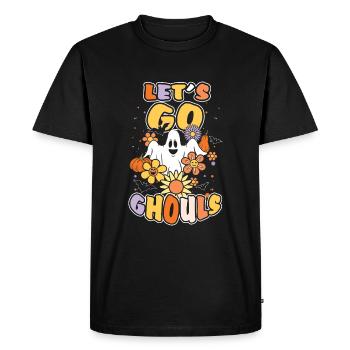 Retro Vintage Ghost Hippie Creepy Halloween - T-shirt Premium bio Homme - noir - Devant - Nico (187cm)