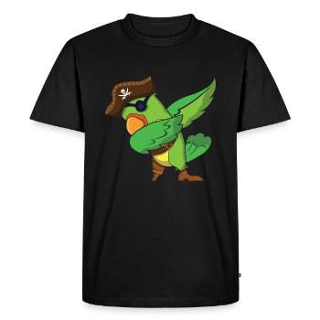 Parrot Jolly Pirate Decor Lazy Halloween - Men's Premium Organic T-Shirt - black - Front - Nico (187cm)