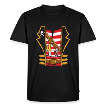 Cool Jolly Pirate Decor Lazy Halloween - Men's Premium Organic T-Shirt - black - Front - Nico (187cm)