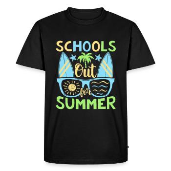 No school in summer - Men's Premium Organic T-Shirt - black - Front - Nico (187cm)