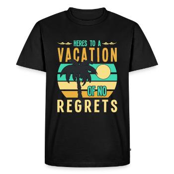 Pour des vacances sans regrets - T-shirt Premium bio Homme - noir - Devant - Nico (187cm)