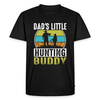Le petit compagnon de chasse de papa - T-shirt Premium bio Homme - noir - Devant - Nico (187cm)