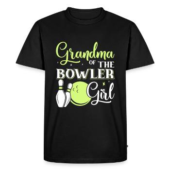 The grandmother of the bowler girl - Men's Premium Organic T-Shirt - black - Front - Nico (187cm)