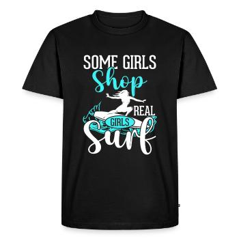 Some Girls Shop Real Girls Surf - Men's Premium Organic T-Shirt - black - Front - Nico (187cm)