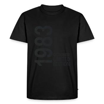 On October 1983 Year 1983 Retro Vintage 1983 - Men's Premium Organic T-Shirt - black - Front - Nico (187cm)
