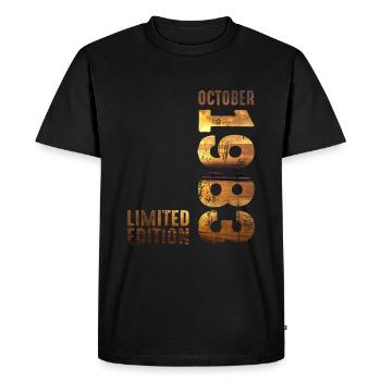 Since 1983 Year 1983 Retro Vintage 1983 October - Men's Premium Organic T-Shirt - black - Front - Nico (187cm)