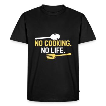 Ne pas faire bouillir. Pas de vie. - T-shirt Premium bio Homme - noir - Devant - Nico (187cm)