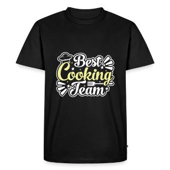 Meilleure équipe de cuisine - T-shirt Premium bio Homme - noir - Devant - Nico (187cm)