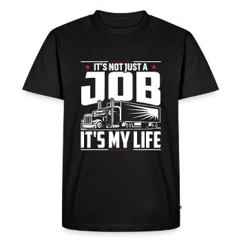 Ce n’est pas seulement un travail, c’est ma vie - T-shirt Premium bio Homme - noir - Devant - Nico (187cm)