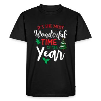 C’est la période la plus merveilleuse de l’année - T-shirt Premium bio Homme - noir - Devant - Nico (187cm)
