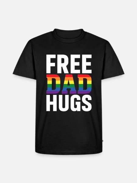 Câlins de papa gratuits - T-shirt Premium bio Homme - noir