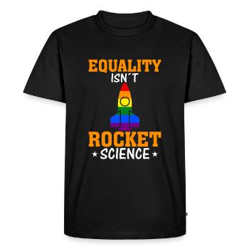 L’égalité n’est pas sorcière - T-shirt Premium bio Homme - noir - Devant - Nico (187cm)