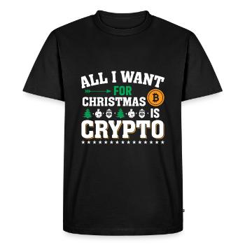 Tout ce que je veux pour Noël, c’est la crypte - T-shirt Premium bio Homme - noir - Devant - Nico (187cm)