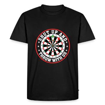 Tais-toi et jette avec nous - T-shirt Premium bio Homme - noir - Devant - Nico (187cm)