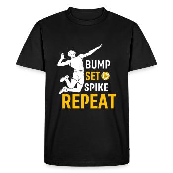 Bump Set Spike Repeat - T-shirt Premium bio Homme - noir - Devant - Nico (187cm)