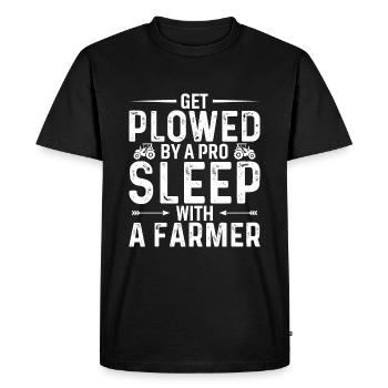 Être labouré par un professionnel - Agriculteur - T-shirt Premium bio Homme - noir - Devant - Nico (187cm)