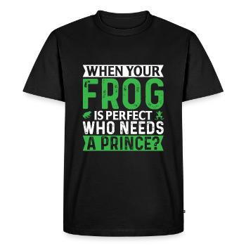 Did someone say frog? - Men's Premium Organic T-Shirt - black - Front - Nico (187cm)