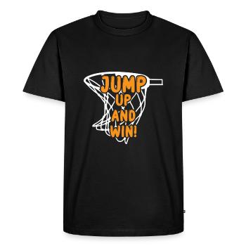 Lancez-vous et gagnez ! - T-shirt Premium bio Homme - noir - Devant - Nico (187cm)