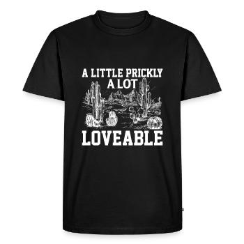 Un peu piquant, un peu adorable - T-shirt Premium bio Homme - noir - Devant - Nico (187cm)