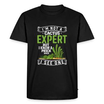 Je ne suis pas un expert en cactus, mais j’en reconnais un - T-shirt Premium bio Homme - noir - Devant - Nico (187cm)