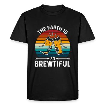 La terre est si magnifiquement brassée - T-shirt Premium bio Homme - noir - Devant - Nico (187cm)
