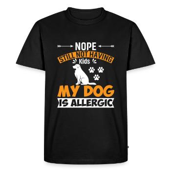 Non, je n’ai toujours pas d’enfants, mon chien - T-shirt Premium bio Homme - noir - Devant - Nico (187cm)