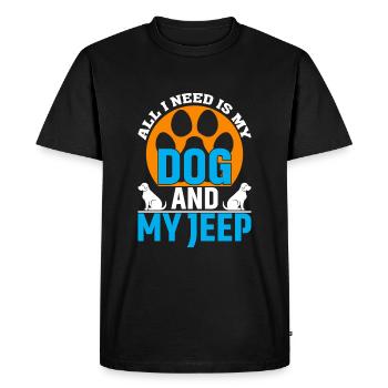 Tout ce dont j’ai besoin, c’est de mon chien et de mon VUS - T-shirt Premium bio Homme - noir - Devant - Nico (187cm)