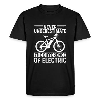 Ne sous-estimez jamais la différence d’Elek - T-shirt Premium bio Homme - noir - Devant - Nico (187cm)