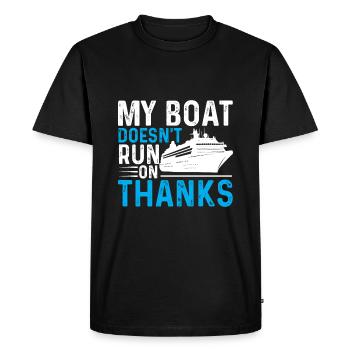 Mon bateau ne fonctionne pas avec des remerciements - T-shirt Premium bio Homme - noir - Devant - Nico (187cm)