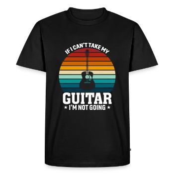 When I can't take my guitar with me - Men's Premium Organic T-Shirt - black - Front - Nico (187cm)