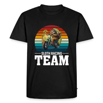 L’équipe de course de Sloth - T-shirt Premium bio Homme - noir - Devant - Nico (187cm)
