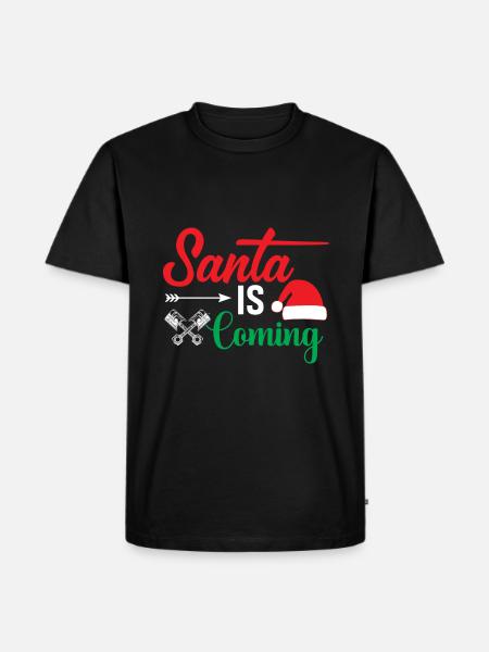 Le Père Noël arrive - T-shirt Premium bio Homme - noir